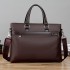 Cross border men's bag 2024 new business commuting briefcase laptop bag men's horizontal shoulder crossbody bag