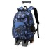 Natural Fish New Primary School Students' Pull up Backpack, Boys' Camouflage Leisure Large Capacity Load Reducing Backpack, One Piece Hair Replacement