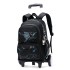 Printed scroll backpack, natural fish large capacity backpack, boys' junior high school and elementary school students' fashionable backpack, cross-border wholesale