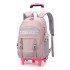 Natural Fish New Product Pull up Backpack for Primary School Students in Grades 3-6 Cross border Trend, Large Capacity, Six Wheel Ladder for Girls