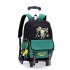 Natural fish pull rod backpack for primary school students aged 8-12, boys in grades 3-6, cartoon six wheeled climbing ladder wholesale printing