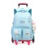 Natural Fish Children Elementary School Students Pull up Backpack Female Korean Version Large Capacity Junior High School Students Six Wheel Stair Climbing Backpack