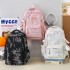 Large capacity piece set backpack 2024 new fresh girl backpack backpack college style junior high school students