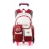 Natural fish cross-border hot selling pull rod backpack with large capacity for junior high school students, dual-use for girls, primary school students climbing stairs