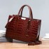 Crocodile Pattern Women's Bag 2023 New European and American Style Fashion Large Capacity Handheld Single Shoulder Cross Bag Distribution