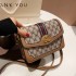 Bag for women 2024 new bag fashion trend niche retro printed small square bag high-end sense diagonal shoulder bag