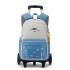 Natural Fish New Style 2nd to 6th Grade Stair Climbing Pull Rod Backpack Junior High School Boys Large Capacity Detachable One Piece Hair Collection