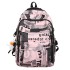 New letter backpack for women, large capacity travel backpack for men, junior high school students, high school students, college students, campus couples book