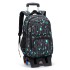 Natural fish pull rod backpack for boys, girls, and elementary school students in grades 4-5-6-9. Hand pulled box, three wheeled climbing children's backpack