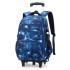 Natural Fish New Product Student Pull up Backpack Boys and Girls Climbing Stairs 3-6 Grades Primary School Students Reduce Burden, Lightweight Hair Replacement