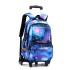 Natural Fish: One piece dropshipping for junior and senior high school students. Pull up backpack with multiple colors and six wheels for climbing stairs. Cross border backpack