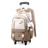 Natural Fish Pull up Backpack for Children 3-6 Grades Elementary School Students Backpack with Wheels Female Junior High School Students Pull up Box Backpack