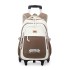 Natural Fish New Pull up Backpack for Children 3-6 Grades Primary School Students Large Capacity Junior High School Students Dual Use Backpack