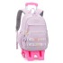 Natural Fish New Primary School Students' Pull up Backpack, Middle and High School Girls' Load Reduction, Ladder Climbing, Large Capacity Leisure Backpack