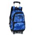 Primary school students' six wheeled stair climbing backpack, boys' middle school students' drag bar backpack, backpack, detachable and dual-use