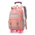 Natural Fish New Product Pull up Backpack for Primary School Students in Grades 3-6 Cross border Trend, Large Capacity, Six Wheel Ladder for Girls