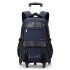 Natural fish large capacity pull rod backpack for 3-6 grade primary and secondary school students, dual-use backpack for junior high school stair climbing backpack