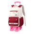 Natural fish pull rod backpack can be carried and used for two purposes. Six wheeled stair climbing backpack for junior high school students. Large capacity backpack for high school students