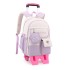 Natural fish cross-border hot selling pull rod backpack with large capacity for junior high school students, dual-use for girls, primary school students climbing stairs