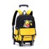 Natural fish pull rod backpack for primary school students aged 8-12, boys in grades 3-6, cartoon six wheeled climbing ladder wholesale printing