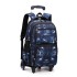 Natural Fish High School Student Three piece Set Pull up Backpack Wholesale Climbing Stairs Large Capacity Fashionable Multi layer Breathable Backpack