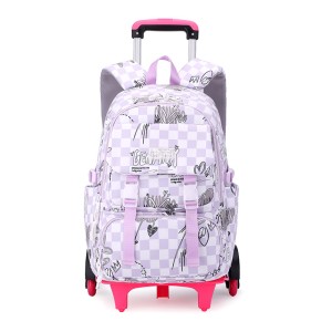 Natural Fish New Style, 2nd to 6th Grades, Climbing Stairs, Pullrod Backpack, Girls' Junior High School, Large Capacity, Detachable, One Piece Hair Collection