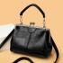 Cross border foreign trade women's bag 2024 new urban simple fashion retro hand-held clip on shoulder crossbody bag wholesale