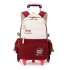 Natural Fish Children's Pull up Backpack Primary School Dual use Backpack 3-6 Grade Middle School Students' Backpack with Wheels