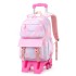 Hot selling natural fish new product pull rod backpack for girls in grades 3-6, lightweight, fashionable, and large capacity backpack