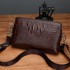 Cross border Foreign Trade 2024 New Wrist Bag Fashion Crocodile Pattern Men's Handbag Single Shoulder Cross Shoulder Small Square Bag Wholesale