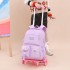 Natural Fish Children Elementary School Students Pull up Backpack Female Korean Version Large Capacity Junior High School Students Six Wheel Stair Climbing Backpack