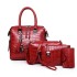 2023 New Urban Simple Fashion Trendy Single Shoulder Diagonal Cross Handheld Crocodile Pattern Mother and Child Bag Four Piece Set for Women