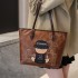 North Bag 2025 Four Seasons Large Capacity Commuter New Shoulder Bag Retro Cartoon Outing Leisure Tote Bag