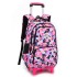 Daifa Natural Fish Pull Rod Backpack Primary School Students 3-5 Grades Girls Six Wheel Staircase Climbing 8-12 Years Old Large Capacity