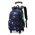 Natural Fish's new pull rod backpack three piece set for elementary school students, large capacity fashionable backpacks for both men and women, popular dropshipping