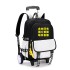 Natural fish pull rod backpack for primary school students aged 8-12, boys in grades 3-6, cartoon six wheeled climbing ladder wholesale printing