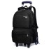 Trolley backpack with six wheels for climbing stairs, boys 6-9, junior high school students. Backpack with reduced load and spine protection, detachable and portable