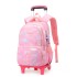 Natural Fish's new pull rod backpack three piece set for elementary school students, large capacity fashionable backpacks for both men and women, popular dropshipping