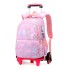 Natural Fish's new pull rod backpack three piece set for elementary school students, large capacity fashionable backpacks for both men and women, popular dropshipping