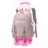 Natural Fish New Product Pull up Backpack for Primary School Students in Grades 3-6 Cross border Trend, Large Capacity, Six Wheel Ladder for Girls