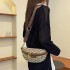 High end handbag 2024 winter new women's bag trendy casual canvas chest bag versatile chain bag broadband diagonal cross bag