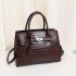 Cross border Crocodile Pattern Handheld Platinum Bag 2021 New European and American Retro Large Capacity Women's Bag Single Shoulder Cross Shoulder Big Bag