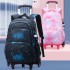 Natural Fish New Product Student Pull up Backpack Boys and Girls Climbing Stairs 3-6 Grades Primary School Students Reduce Burden, Lightweight Hair Replacement