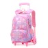 Natural Fish's new pull rod backpack three piece set for elementary school students, large capacity fashionable backpacks for both men and women, popular dropshipping