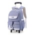 Natural backpack fish new lightweight pull rod backpack for primary school girls, large capacity for 3-6 grade middle school students