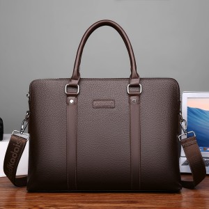 Men's bag foreign trade 2025 new business commuting shoulder bag computer bag horizontal men's briefcase cross-border wholesale