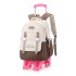 Natural Fish's new pull rod backpack reduces the burden on elementary school girls, with a large capacity backpack for children and elementary school students. One piece dropshipping for children and elementary school students