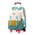 Natural Fish's new pull rod backpack reduces the burden on elementary school girls, with a large capacity backpack for children and elementary school students. One piece dropshipping for children and elementary school students