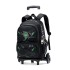 Printed scroll backpack, natural fish large capacity backpack, boys' junior high school and elementary school students' fashionable backpack, cross-border wholesale