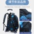 Natural Fish New Product Student Pull up Backpack Boys and Girls Climbing Stairs 3-6 Grades Primary School Students Reduce Burden, Lightweight Hair Replacement